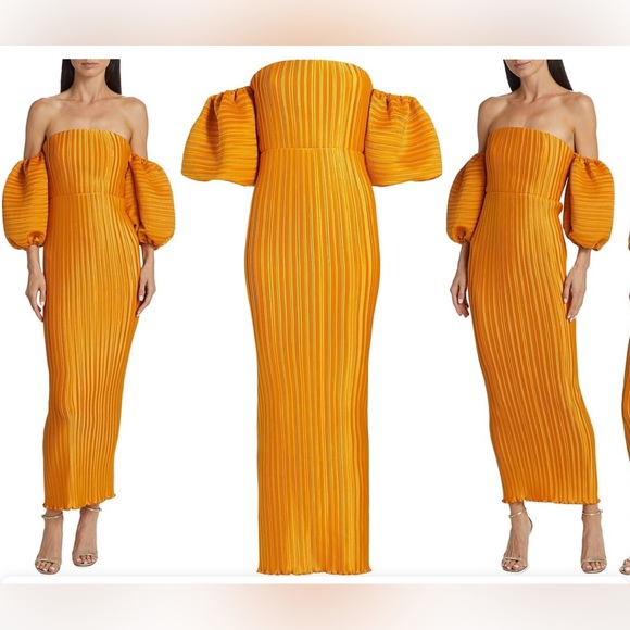 $475 L'Idée Women's Les Éléments Sirene Gown - Amber size 4